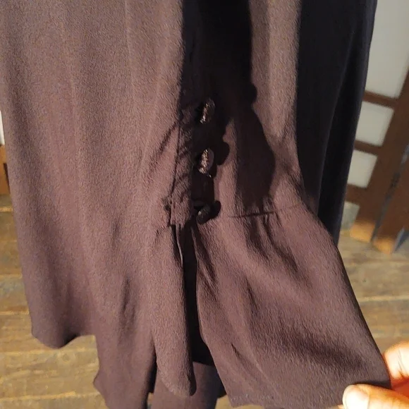 Loft Black A-line Dress Mock Neck Swing Dress Sz 16 NWT - Picture 6 of 14